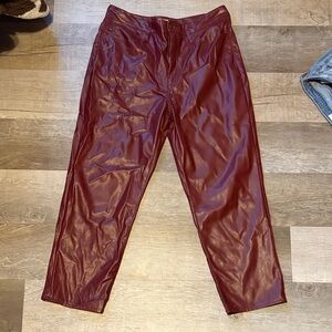 Madewell the perfect vintage straight leather pant size 32